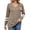 Khaki, variant on Oalirro Womens Tops V Neck Long Sleeve Casual Color Block Top