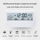 thumbnail image 4 of Reloj despertador digital con pantalla LCD transparente, indicador de clima, temperatura y humedad, función de repetición, recordatorio de gestión electrónica, reloj electrónico, 4 of 7