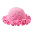 thumbnail image 4 of Kids Winter Beanie Hat Girls Crochet Bucket Hat Women Trendy Knit Cap Cute Outdoor Travel Fishing Hat Winter Hat,F,A193-Pink, 4 of 4