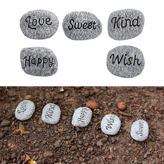 Piedras Pequeñas de Resina Perfecl para Decoración de Jardín