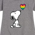 thumbnail image 3 of Peanuts - Snoopy Rainbow Heart - Toddler & Youth Girls Fleece Dress, 3 of 6