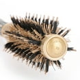 thumbnail image 2 of Peine de pelo redondo antiestático anión portátil, cepillo de estilismo de salón, dorado y negro (25mm), 2 of 7