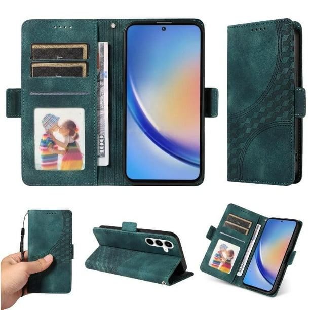 Funda GANGXUN para Samsung Galaxy A35 5G con diseño acolchado elegante, cuero PU, protección total y ajuste preciso