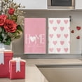 thumbnail image 4 of 2PCS Pink Heart Love Home Sweet Home Valentine's Kitchen Towels Dish Towels Anniversary Wedding Decoration Hand Towels, 4 of 5