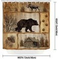 thumbnail image 2 of 4PCS Deer Skull Shower Curtain Set, Black American Flag Pine Tree Woodland Elk Moose Wildlife Hunting Man Cave Patriotic Country Farmhouse Rustic Bathroom Decor, Non-Slip Bath Mat, Shotgun, 2 of 7