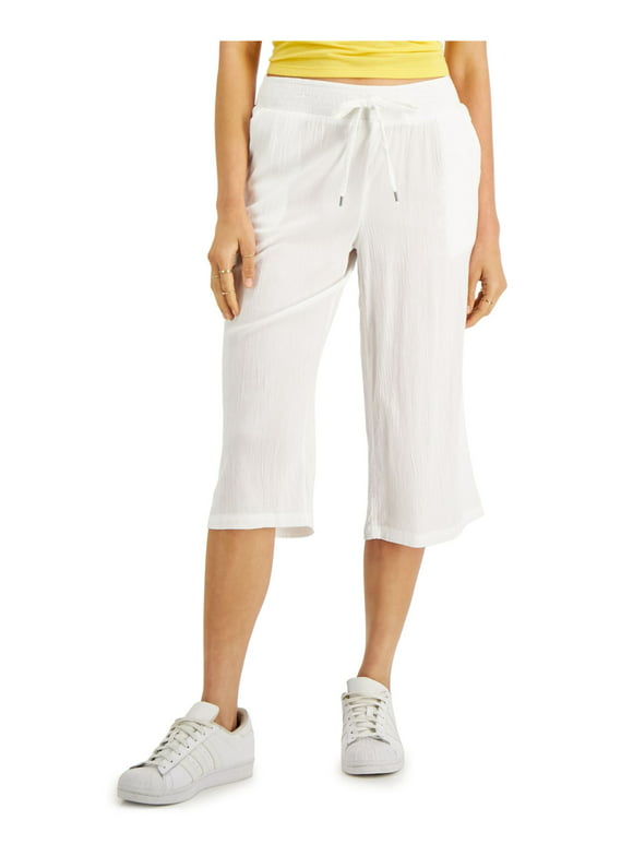 Capri Pants for Women in Womens Pants | White - Walmart.com