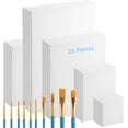 thumbnail image 1 of 20 Piezas Lienzo para Pintar, Juego de Lienzos Para Pintar con 10 Pinceles, 40 x 30, 30 x 25, 25 x 20, 20 x 15, 10 x 10 CM, Canvas para Pintar para Artistas Profesionales y Principiantes, 1 of 7