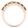 thumbnail image 5 of 1.75 ctw Wedding Band for Women - 18K Rose Gold Simulated Champagne Diamond Stackable Eternity Ring, 5 of 6