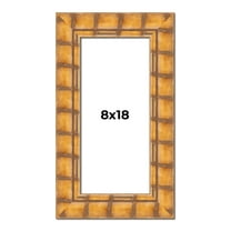 8x18 Frame Beige Real Wood Picture Frame Width 3 inches | Interior Frame Depth 0.5 inches | Natural