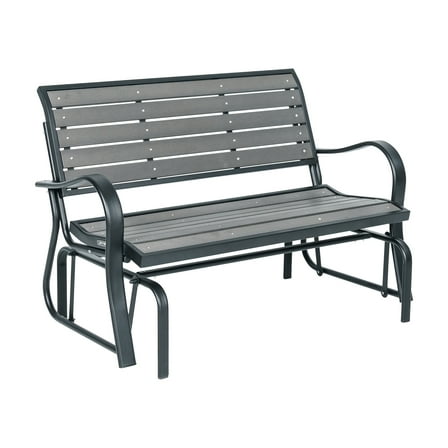 Lifetime Products Outdoor Polystyrene Glider Bench, Harbor Gray (60276)