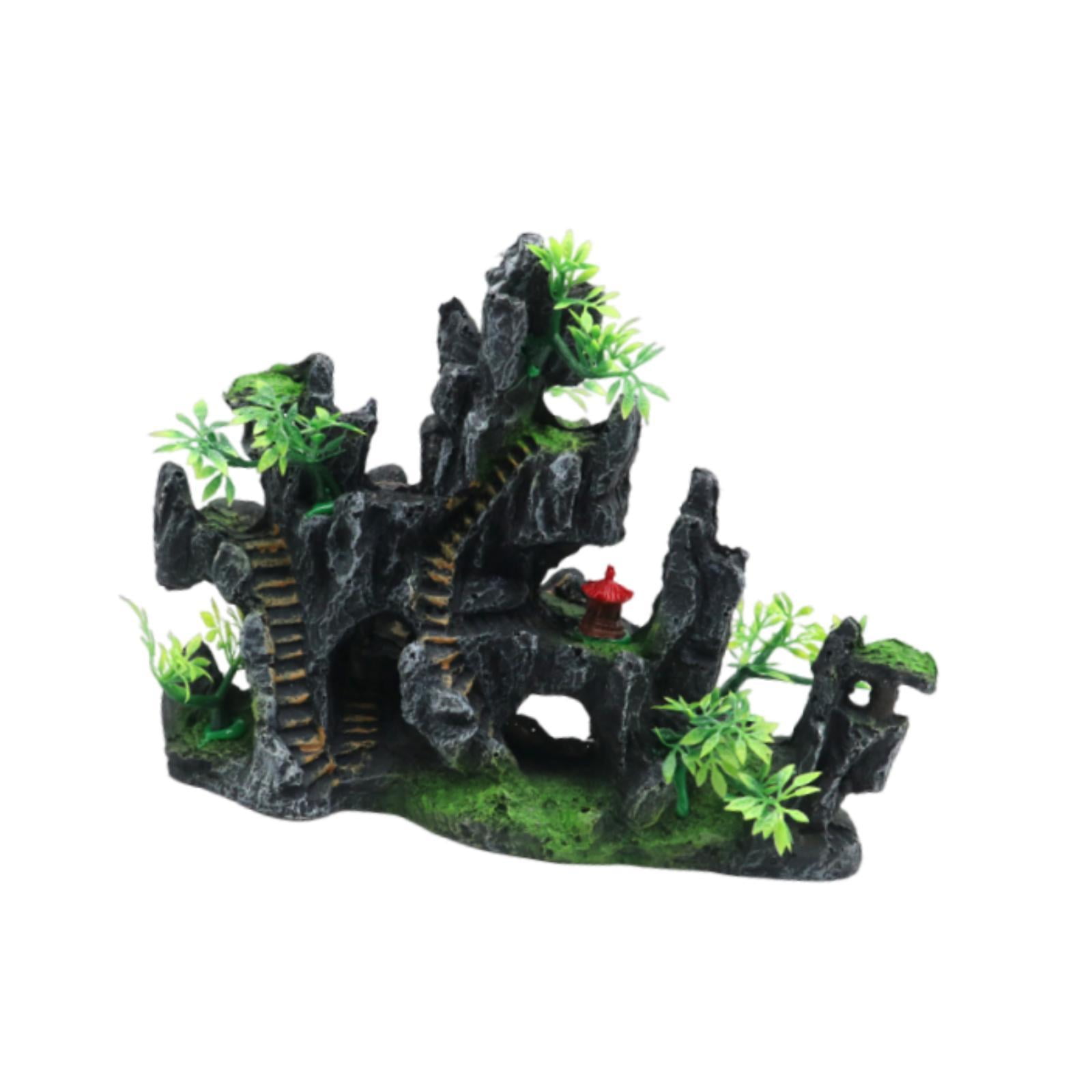 TISHITA Aquarium Decoration Rockery, ing Tank Decoration, Tank Landscape Jewelry, Mountain View Stone Ornament for Lawn Balcony