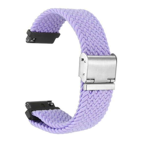 Uxcell 18mm Nylon Braided Watch Bands with Stainless Steel Buckle, Dark Purple