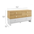 thumbnail image 4 of Nolia 6-Drawer Color Block Dresser in Oak White, 4 of 9