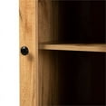 thumbnail image 6 of Bowery Hill Oak Brown Finished Wood Buffet and Hutch Kitchen Cabinet, 6 of 10
