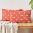 thumbnail image 2 of 2PCS Decorative Throw Pillow Covers Rhombic Jacquard Pillowcase Soft Square Cushion Case for Couch Sofa Bed Bedroom Living Room, 12 X 20in, 2 of 7