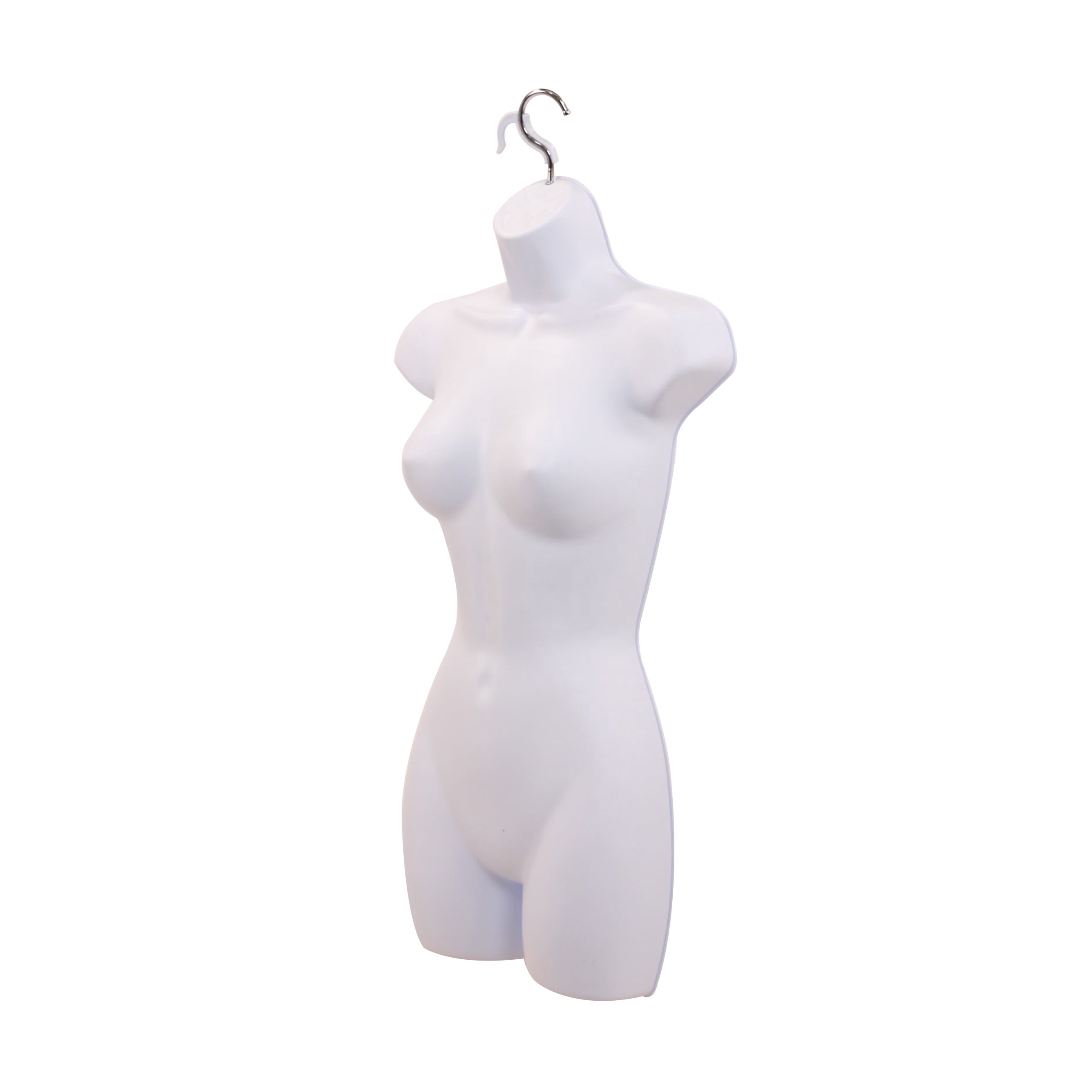 SSWBasics Female Mannequin Torso - Fits Women’s Sizes 5-10 - Molded  Shatterproof & White