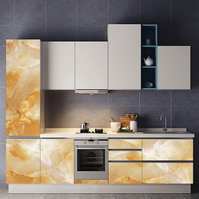 Etiqueta Engomada de Vinilo Autoadhesivo de Refrigerador de Pared de Mármol Instantáneo , 70.86 *23.6 Pulgadas Como muestra la imagen Soledad Papel de pared de mármol de granito