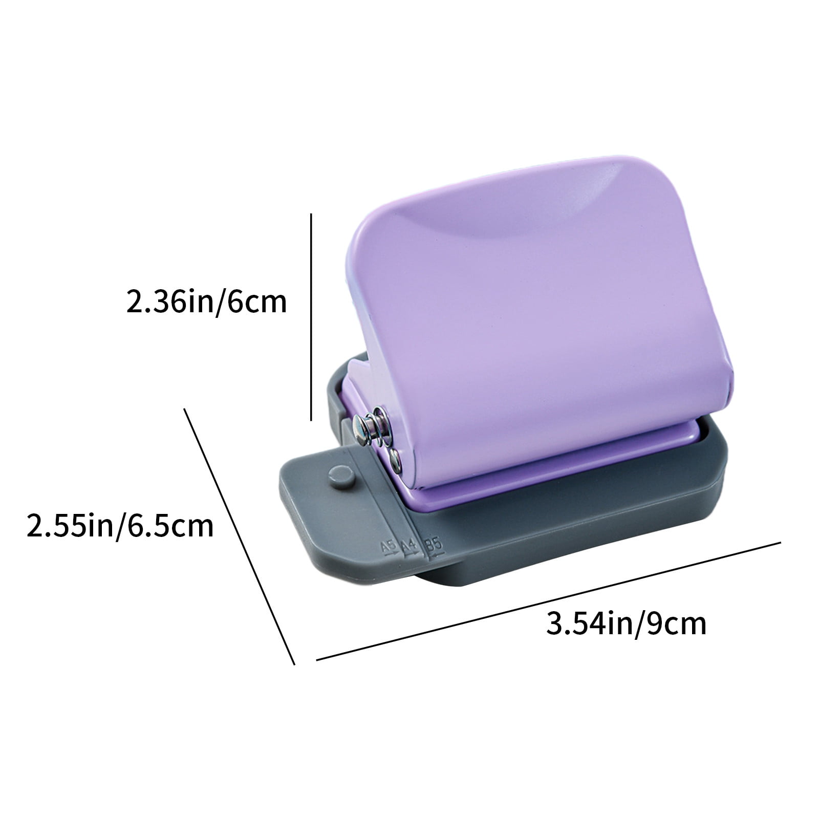 Specollect Clearance 4Pcs 6 Hole Punch, Loose Leaf Paper Puncher for A4/A5/B5 Size, Portable Handheld Metal Circle Punch Paper Puncher