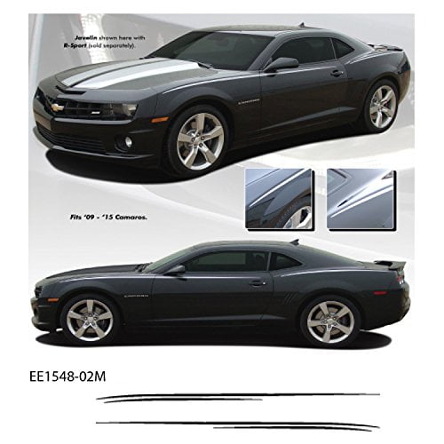 Chevrolet Camaro 09 To 15 Gloss Black Javelin Side Stripe Vinyl Graphics Kit Walmart Com Walmart Com