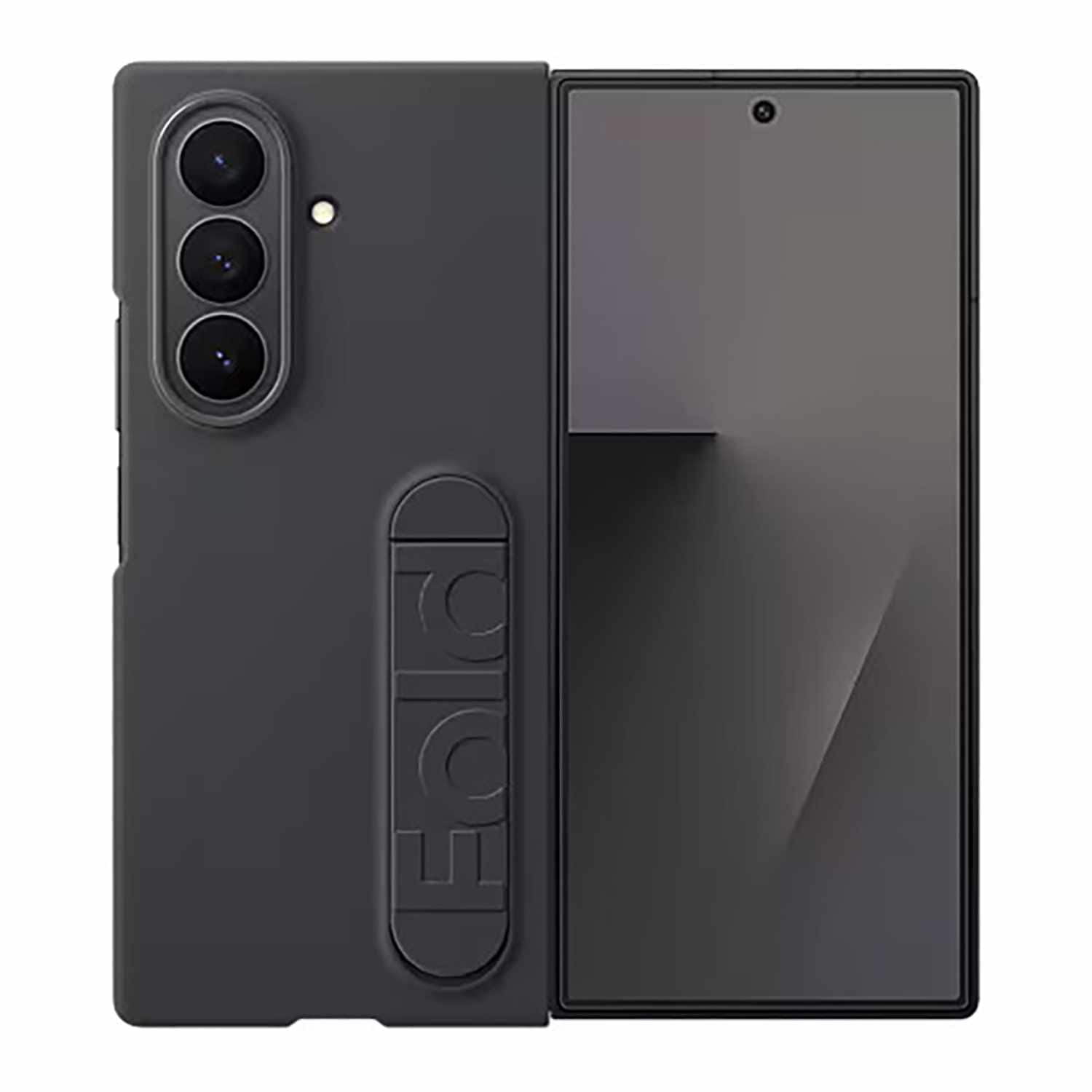 Samsung Étui en Silicone avec Support Noir pour Galaxy Z Fold7