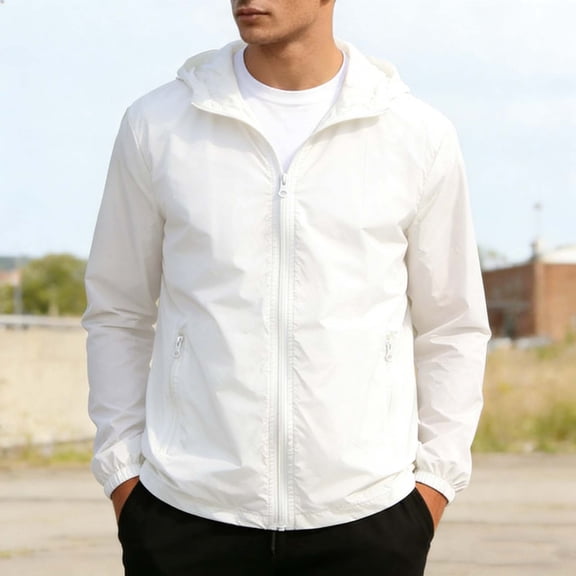 Yaoyar Men Full Zip Hoodies for Men Casual UPF 50 Lightweight Jackets Sun Protection Outdoor Long Sleeve Hiking Golf Outfits