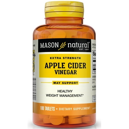 Mason Natural Apple Cider Extra Strength Vinegar Tablets 100 Tablets (Pack of 4)