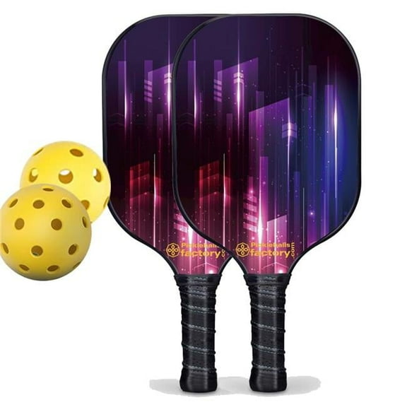 Pickleball Factory PB0007-2-C Best Pickleball Set - Fantasy Pickleball Paddles for Sale, Pickleball Game Set, Carbonfiber Graphite
