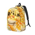 thumbnail image 2 of Daiia Honey Bee Vintage Canvas Backpack for Men and Women ,Hiking Backpack,Travel Laptop Bag for School,Large Capacity Backpack, 2 of 8