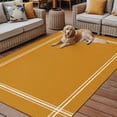 thumbnail image 4 of 4' x 6' Outdoor Rug, Pure Turmeric Outdoor Washable Rug Large Floor Carpet, Simple Solid Color Non Shedding Area Rug for Outside Patio RV Porch Deck Balcony Camping Living Room, 4 of 9