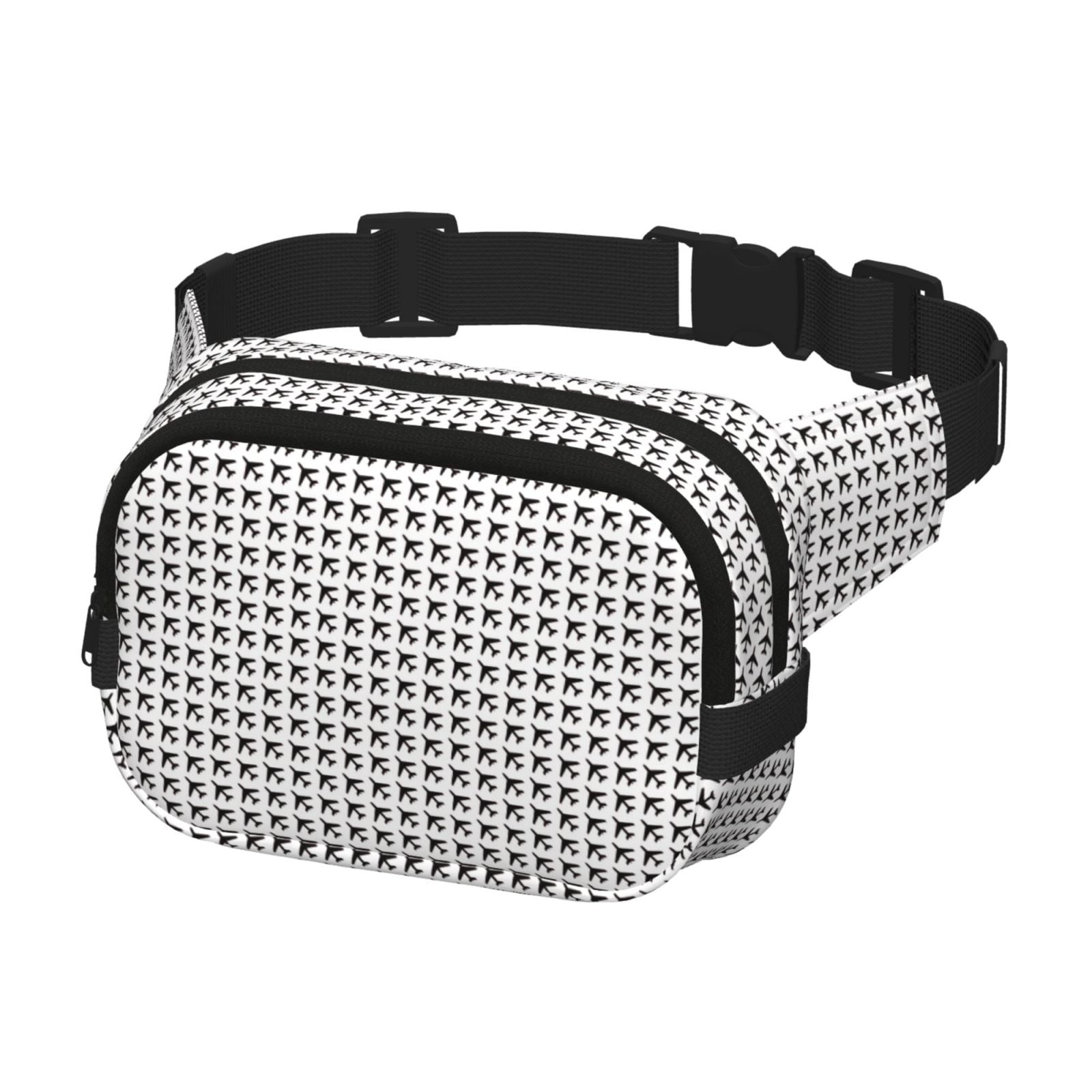 Hirioo Airplane for Double Layer Waist Bag Adjustable Fanny Pack For Travel Running Hiking