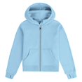 thumbnail image 5 of UDAUDU Girls Zip Up Hoodies Teen Fleece Long Sleeve Full-Zip Sweatshirts Thumb Hole Jacket Casual Fall Hoodie with Pocket Sky Blue 11-12 Years, 5 of 5