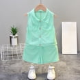 thumbnail image 2 of Zpanxa Girls Summer Short Sets Solid Color Comfortable Short Sleeve Round Neck Blouses Sets 6-7 Years, 2 of 6
