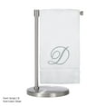 thumbnail image 3 of Monogrammed Bath Towel, Personalized Gift, 27 x 54 inches - Set of 2 - Silver Script Embroidered Towel - 100% Turkish Cotton- Soft Terry Finish - for Bathroom or Spa - Script D White, 3 of 3