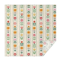Pioneer Flower Floral Print Pattern Square Tablecloth,Waterproof Square Table Cover,Wipeable Spillproof Washable Table Cover for Home Kitchen Party Decor 60"x60"(152x152cm)