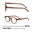 thumbnail image 4 of Readerest Blue Light Blocking Reading Glasses (Tortoise, 1.50 Magnification) - Computer Eyeglasses With Thin Reflective Lens, Antiglare, Eye Strain, UV Protection, Stylish For Men And Women, 4 of 7