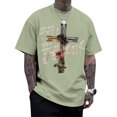thumbnail image 6 of Yopmin Christian Tshirts Men Crew Neck Summer Short Sleeve Christian Religious Cotton Tee Shirt for Vacation Travel, 6 of 6