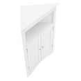 thumbnail image 5 of Bathroom Corner Cabinet, Farmhouse Floor Corner Cabinet with Doors and Adjustable Shelves, Freestanding Wooden Storage Hutch Cupboard for Bathroom, Kitchen, Living Room, White, 5 of 9