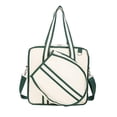 thumbnail image 3 of Bolsa de tenis, bolsa para raquetas, funda para raquetas, portátil, para deportes al aire libre con cremallera, multiusos para raquetas de bádminton, Beige, 3 of 8