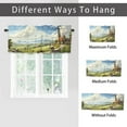 thumbnail image 6 of Farmhouse Kitchen Curtain Valances Farm Cow Windmill Barn Wood Animal Window Treatment for Living Room Bedroom Bathroom 54 by 18 in, 1 Panel, 6 of 6