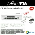 thumbnail image 2 of Mikrotik CRS212-1G-10S-1S+IN Cloud Router Layer 3 Gigabit Switch 12 port OSL5, 2 of 2