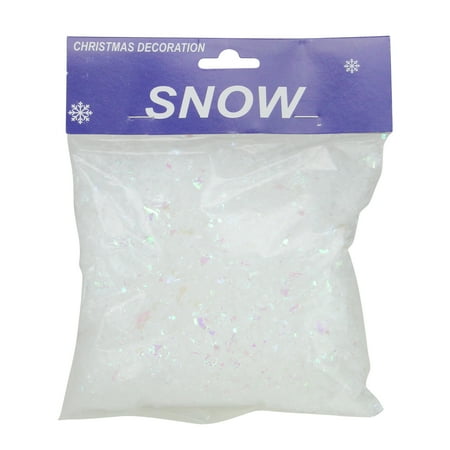 Snow White Decorations Ideas White Iridescent Artificial Powder Snow Flakes for Christmas Decorating 1.75qts ()
