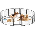 thumbnail image 1 of 16-panel folding indoor/outdoor pet exercise fence, 32-pulgada height - heavy-duty pet fence enclosure para rv camping, yard, y garden, 1 of 7