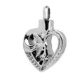 thumbnail image 3 of para cenizas de mascotas conmemorativa de cremación de corazón de ángel de acero inoxidable plateado Zulema La cremación, 3 of 6