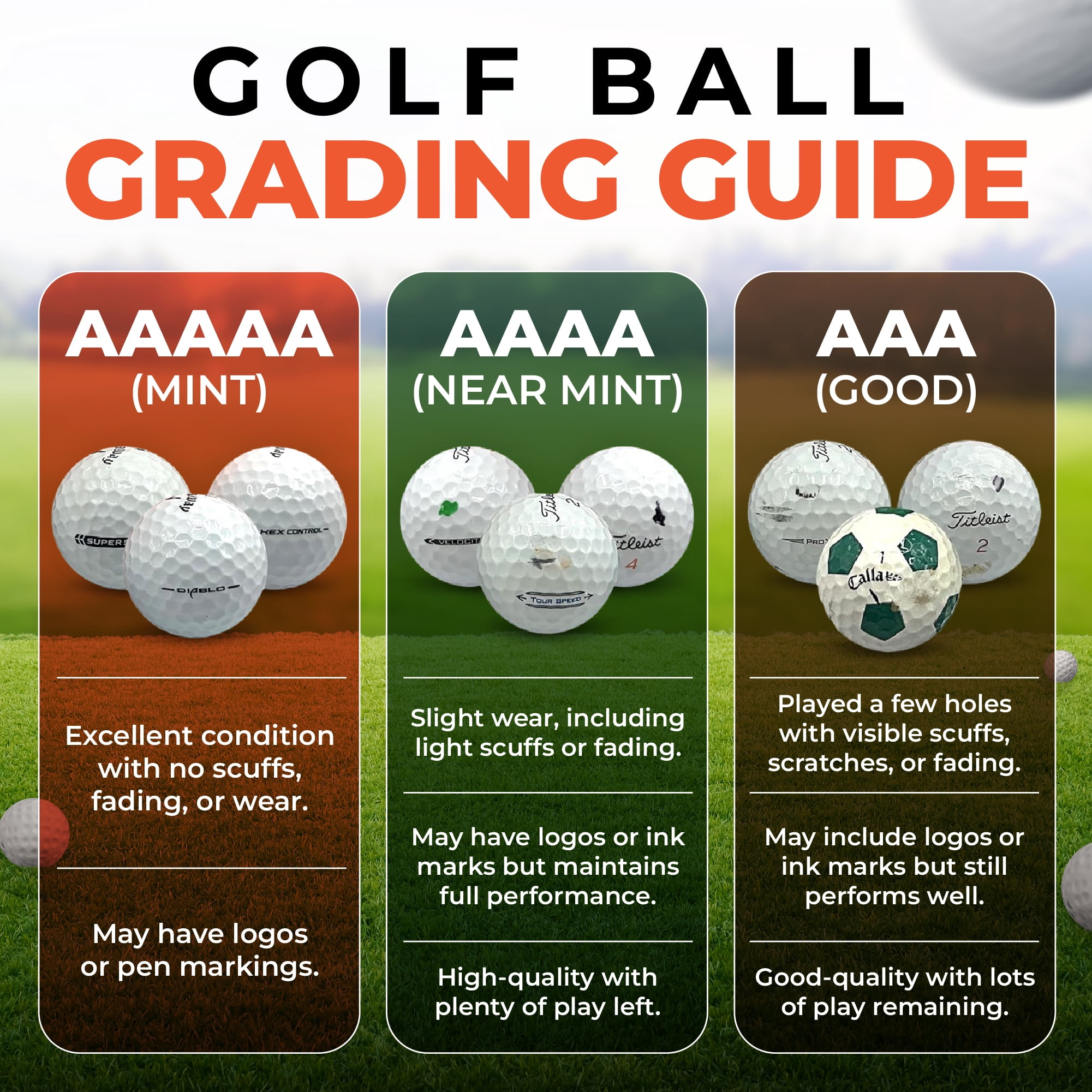 Golf Ball Monkey Cheap Recycled Golf Balls for Callaway 50 Mix White - Good Condition - for Callaway Supersoft, Superhot, Warbirds, Diablo, Chromesoft & Hex Tour Soft w/ Tees and Mesh Bag