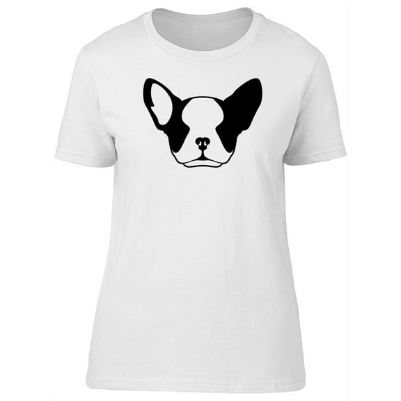 French Bulldog Black & White Dog T-Shirt Women -Image by Shutterstock, Female Medium