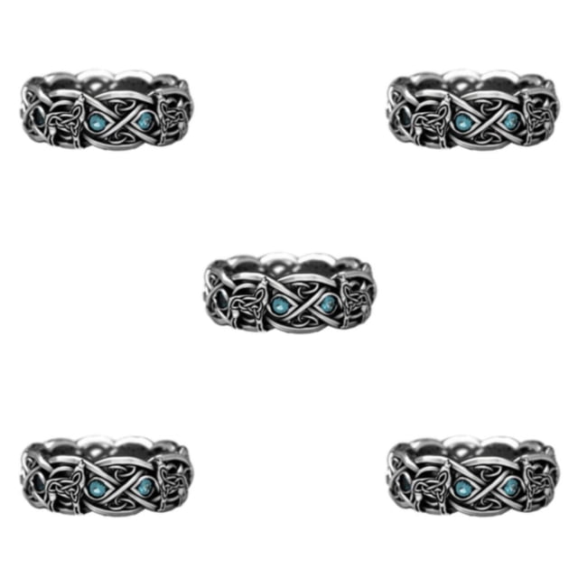 Qarigey Anillo unisex con accesorios punk de moda para todos los anillos de aleación, el mejor regalo vintage, anillo punk CR6474 12 Type2 NO2