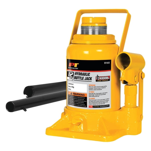 Performance Tool W1643 - Gato de botella corto resistente para mantenimiento de vehículos, capacidad