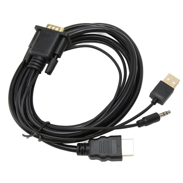 Cable convertidor de video, Cable adaptador de video multimedia VGA a HD Convertidor de interfaz multimedia VG Ato HD Funcionalidad de alta precisión
