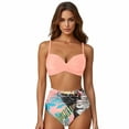 thumbnail image 1 of WILLBEST Trajes de Baño Mujer Con Falda Bikini de Cintura Alta Sexy Push Up Traje de Baño de Dos Piezas Traje de Baño Retro Fruncido Conjunto de Bikini Estampado de Cintura Alta 4578, 1 of 5