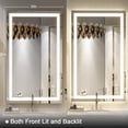 thumbnail image 5 of BEAUTYPEAK 30"x55" Bathroom Mirror with Adjustable LED Wall Mounted Mirror, White, 5 of 7